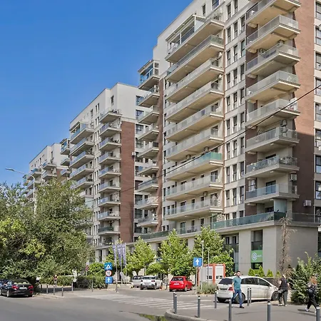 아파트 Garsoniera Turquoise Rezidential Moghioros Park *