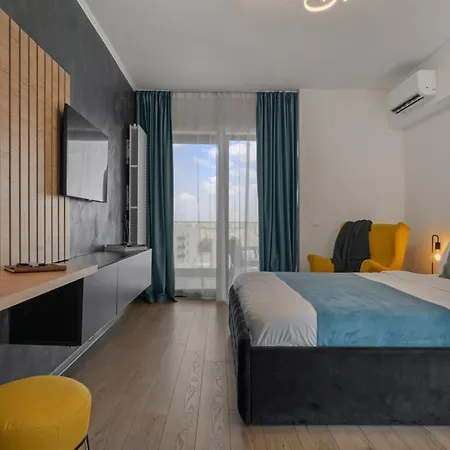 Daire Garsoniera Turquoise Rezidential Moghioros Park *